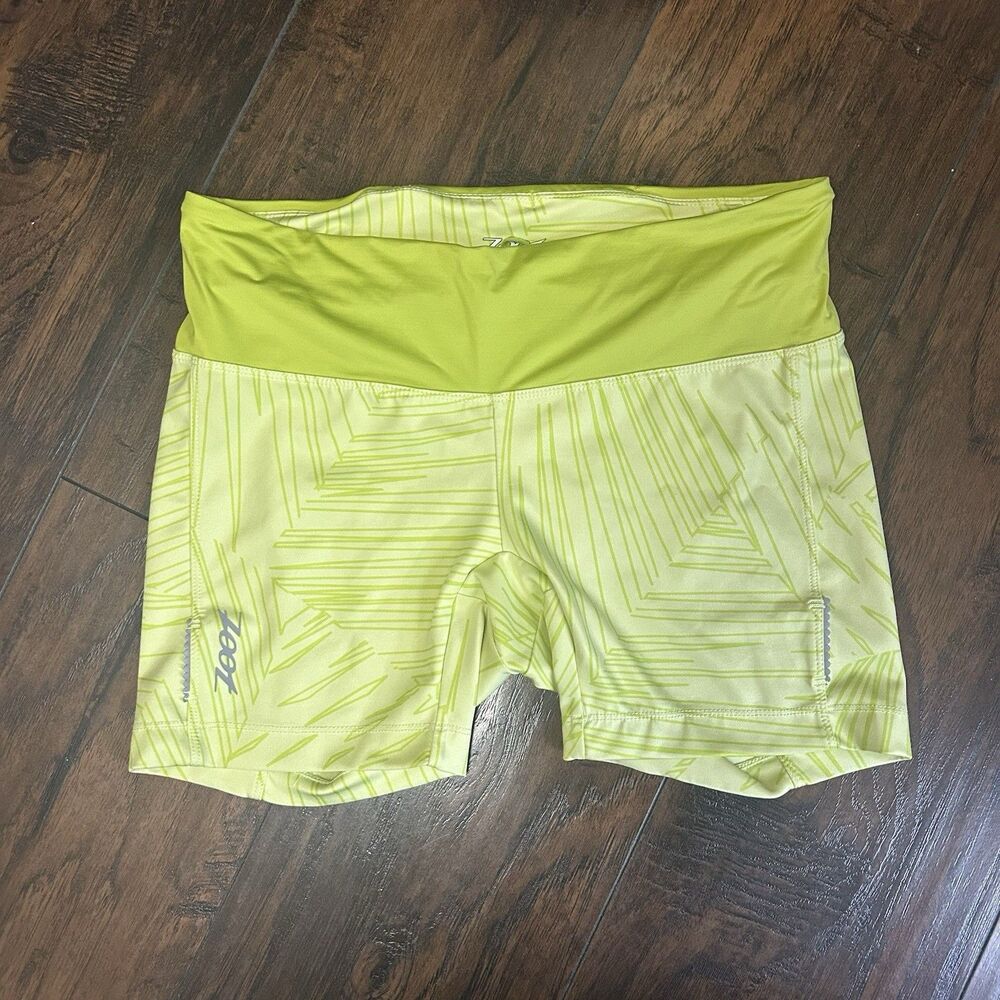 ZOOT SPORTS Triathlon Tri Cycling Shorts Womens Large Green Moonlight